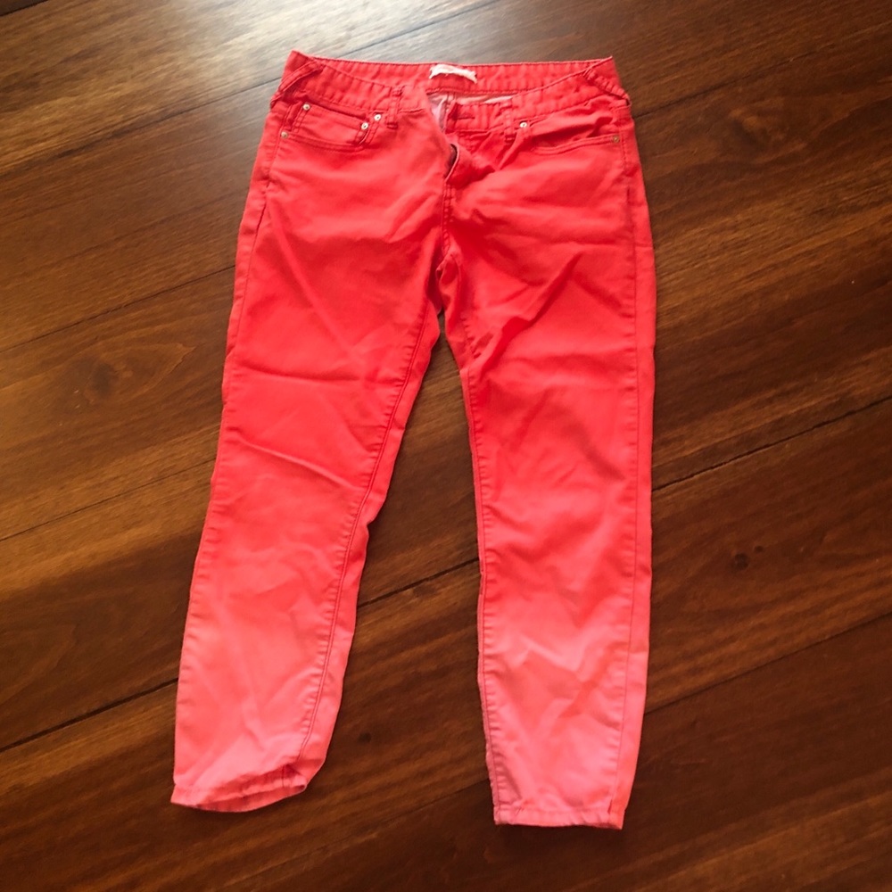 💝HP💝 Free People Orange Ombré Ankle Skinny Jeans - Picture 3 of 4